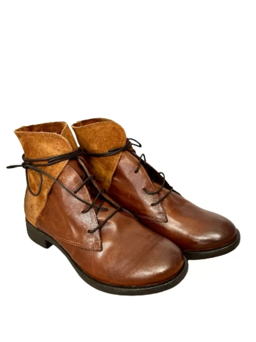 Donna CAMARRI CALZATURE Scarpe Donna | Anfibio Artigianale In Pelle Tuffata Cuoio Camarri 1916