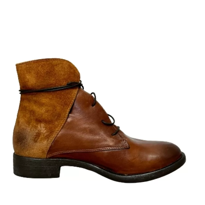Donna CAMARRI CALZATURE Scarpe Donna | Anfibio Artigianale In Pelle Tuffata Cuoio Camarri 1916