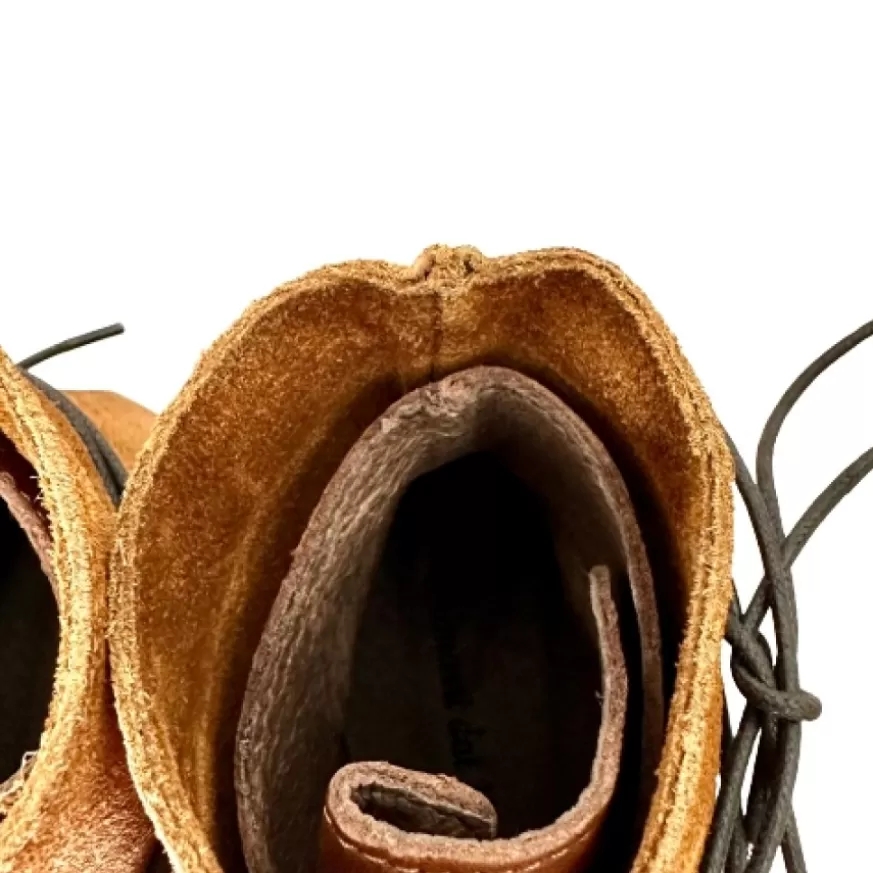 Donna CAMARRI CALZATURE Scarpe Donna | Anfibio Artigianale In Pelle Tuffata Cuoio Camarri 1916