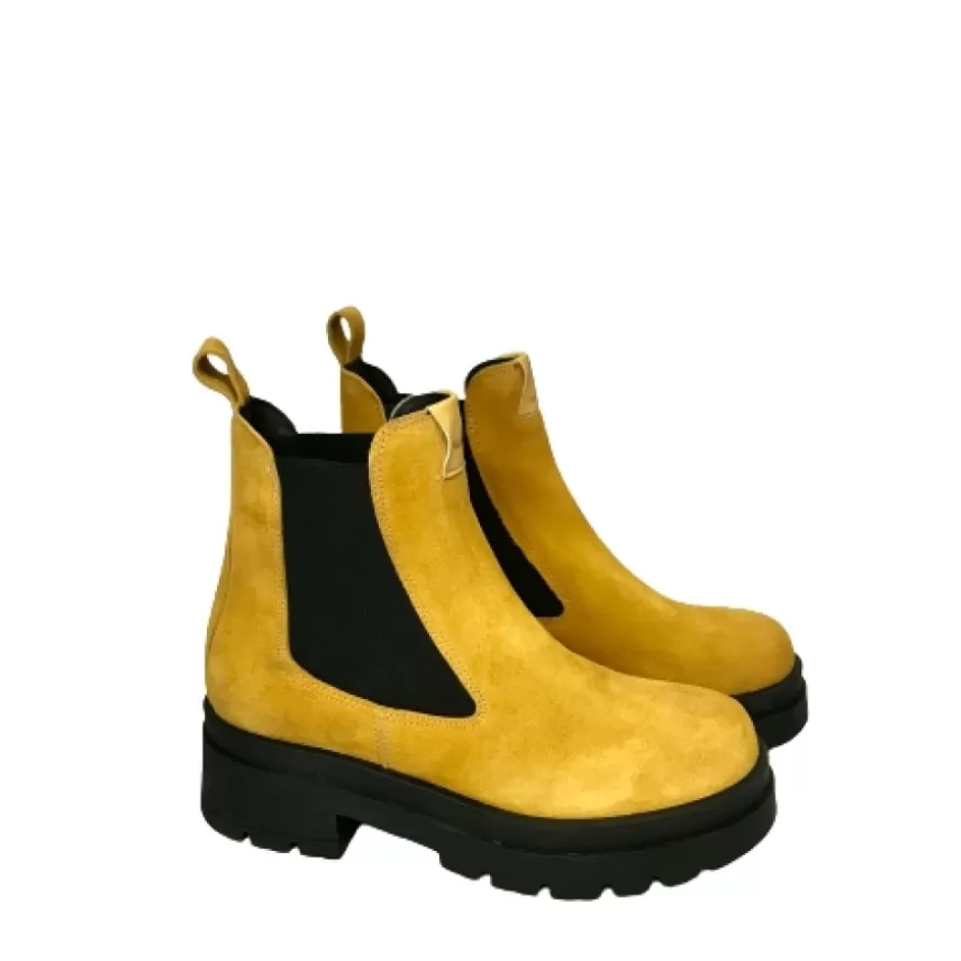 Donna CAMARRI CALZATURE Scarpe Donna | Beatles Artigianale Basso In Camoscio Ocra