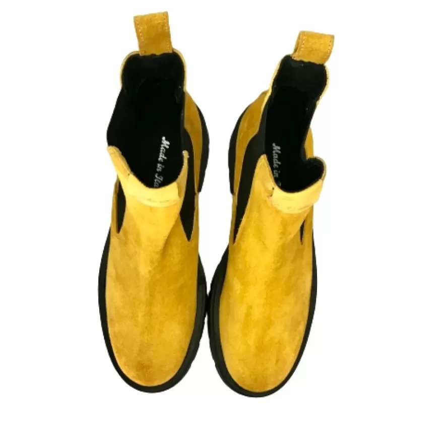 Donna CAMARRI CALZATURE Scarpe Donna | Beatles Artigianale Basso In Camoscio Ocra