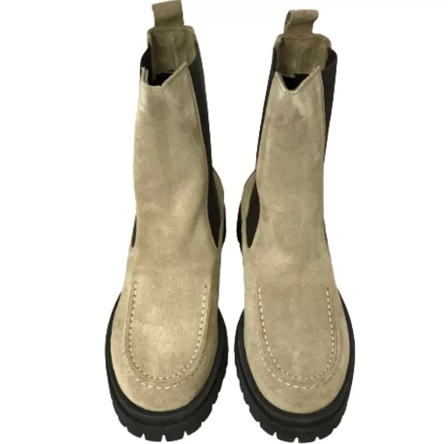 Donna CAMARRI CALZATURE Scarpe Donna | Beatles Artigianale In Camoscio Taupe