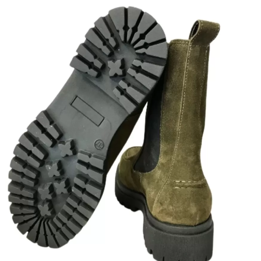 Donna CAMARRI CALZATURE Scarpe Donna | Beatles Artigianale In Camoscio Verde
