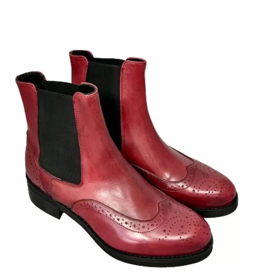 Donna CAMARRI CALZATURE Scarpe Donna | Beatles Artigianale In Pelle Color Vino