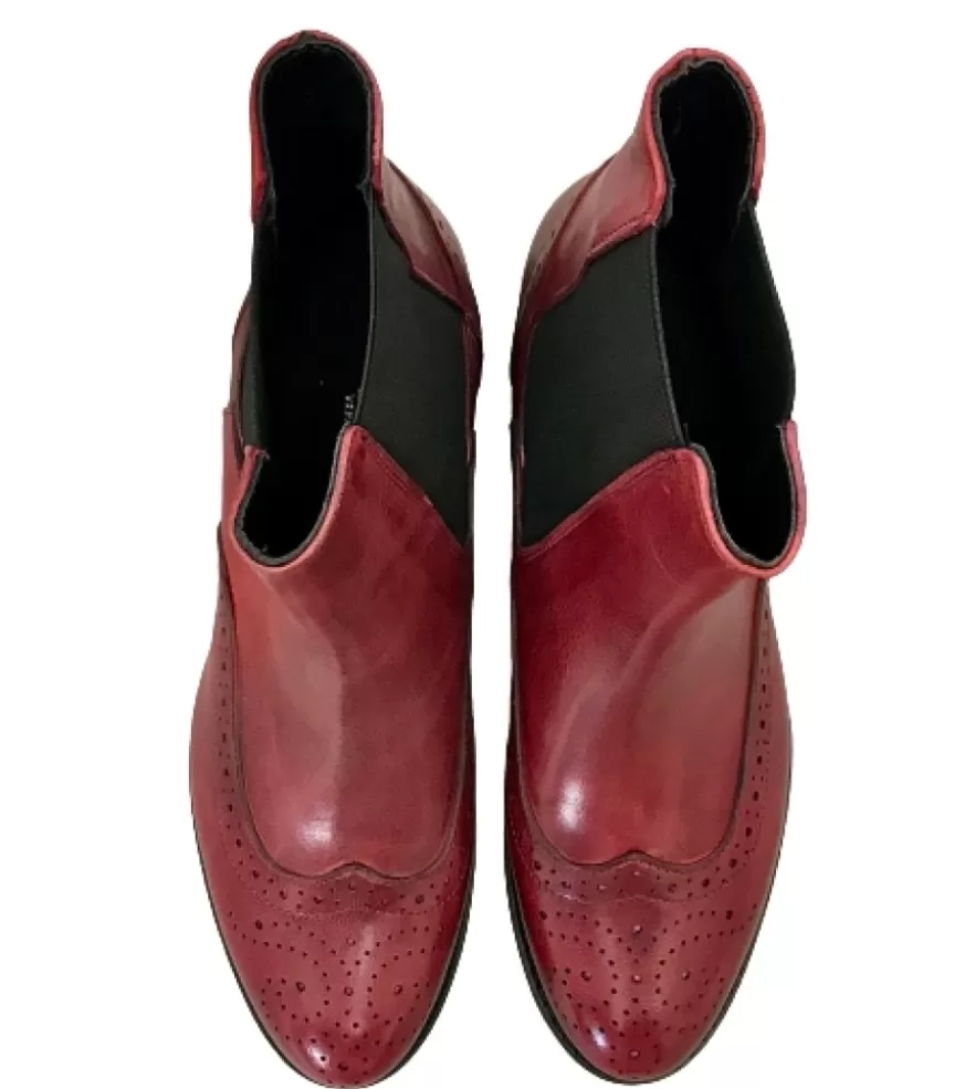 Donna CAMARRI CALZATURE Scarpe Donna | Beatles Artigianale In Pelle Color Vino