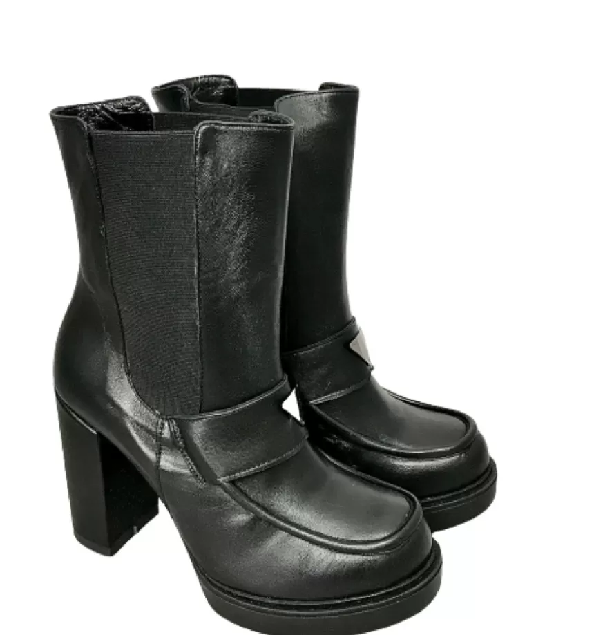 Donna CAMARRI CALZATURE Scarpe Donna | Beatles Artigianale Nero Con Tacco