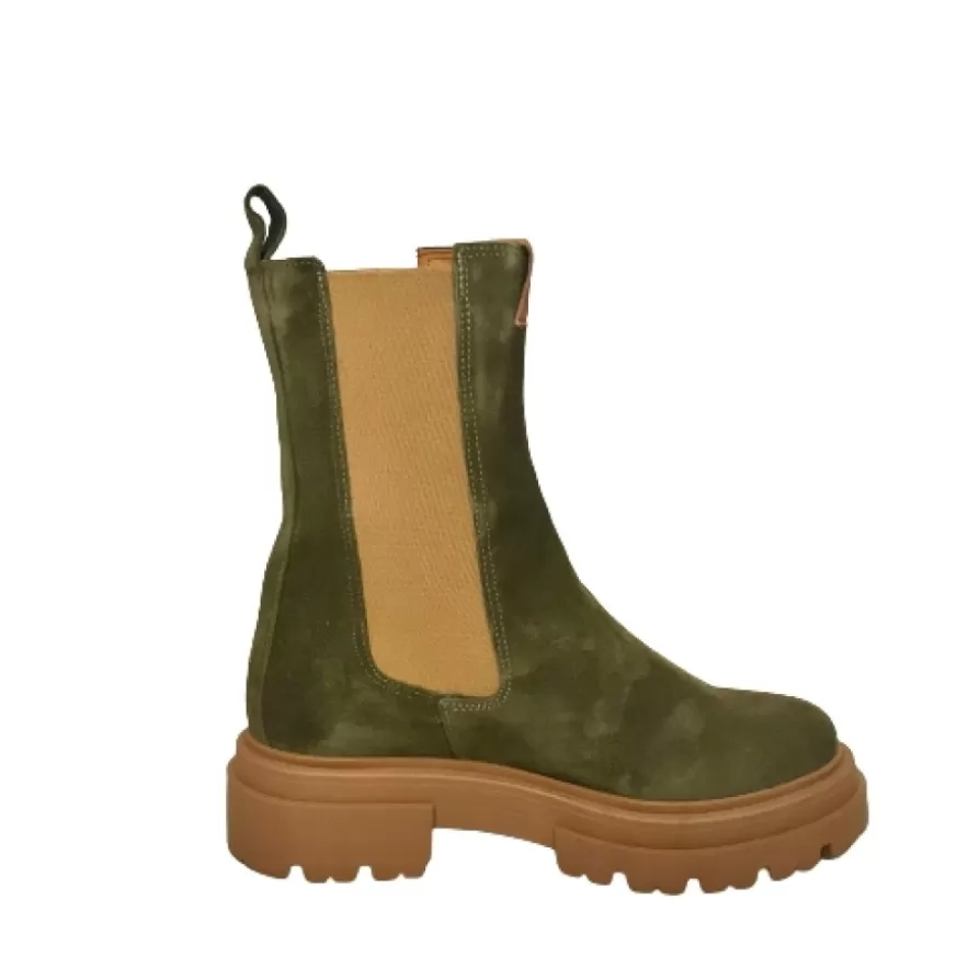 Donna CAMARRI CALZATURE Scarpe Donna | Beatles In Camoscio Verde Scuro