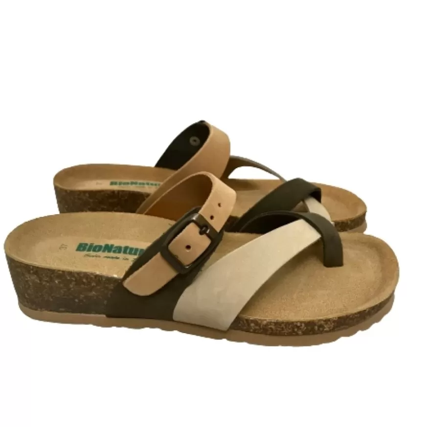 Donna CAMARRI CALZATURE Scarpe Donna | Ciabatta Bionatura Infradito Multi Marrone