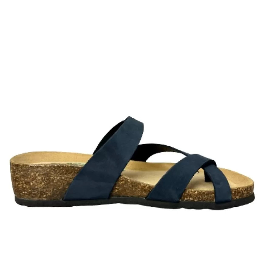 Donna CAMARRI CALZATURE Scarpe Donna | Ciabatta Bionatura Infradito Nabuk Blu