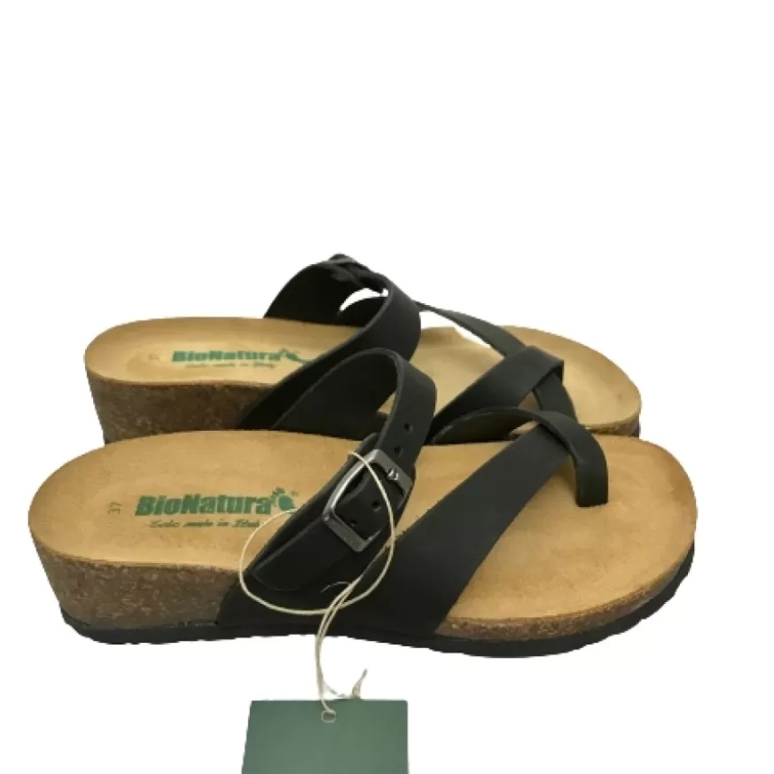 Donna CAMARRI CALZATURE Scarpe Donna | Ciabatta Bionatura Infradito Nera