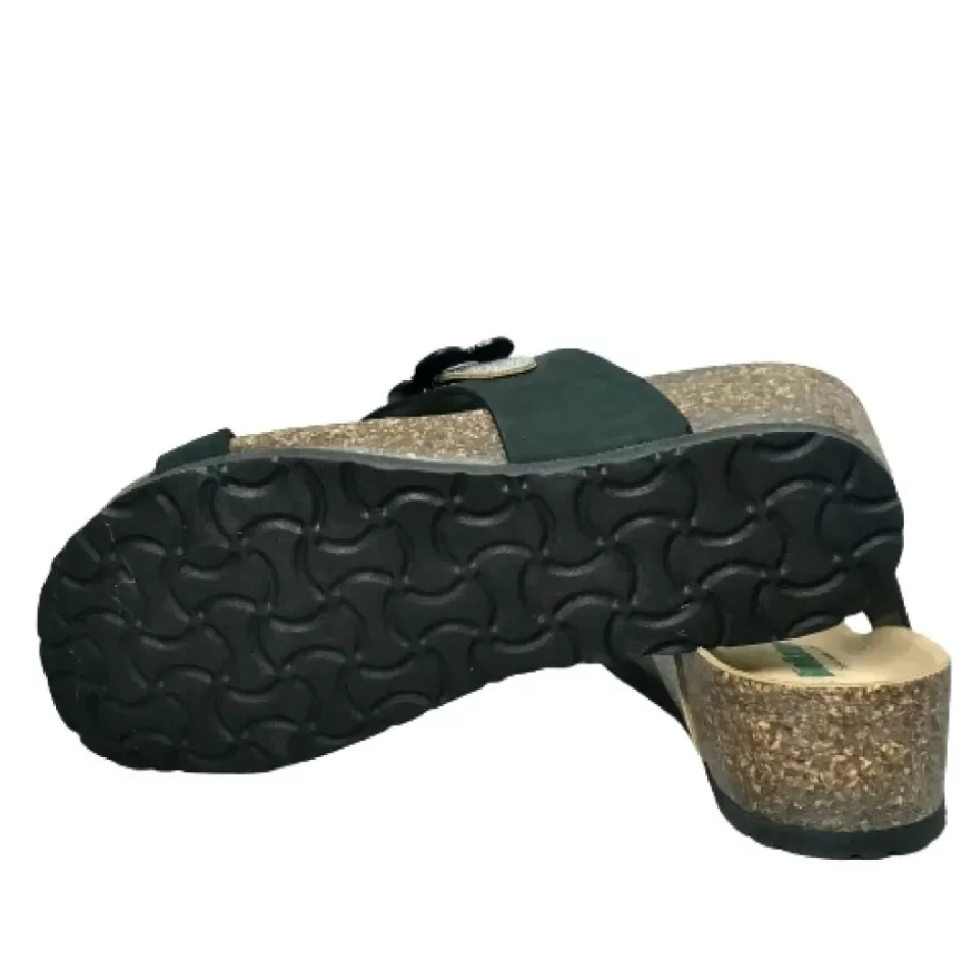 Donna CAMARRI CALZATURE Scarpe Donna | Ciabatta Bionatura Nera E Argento
