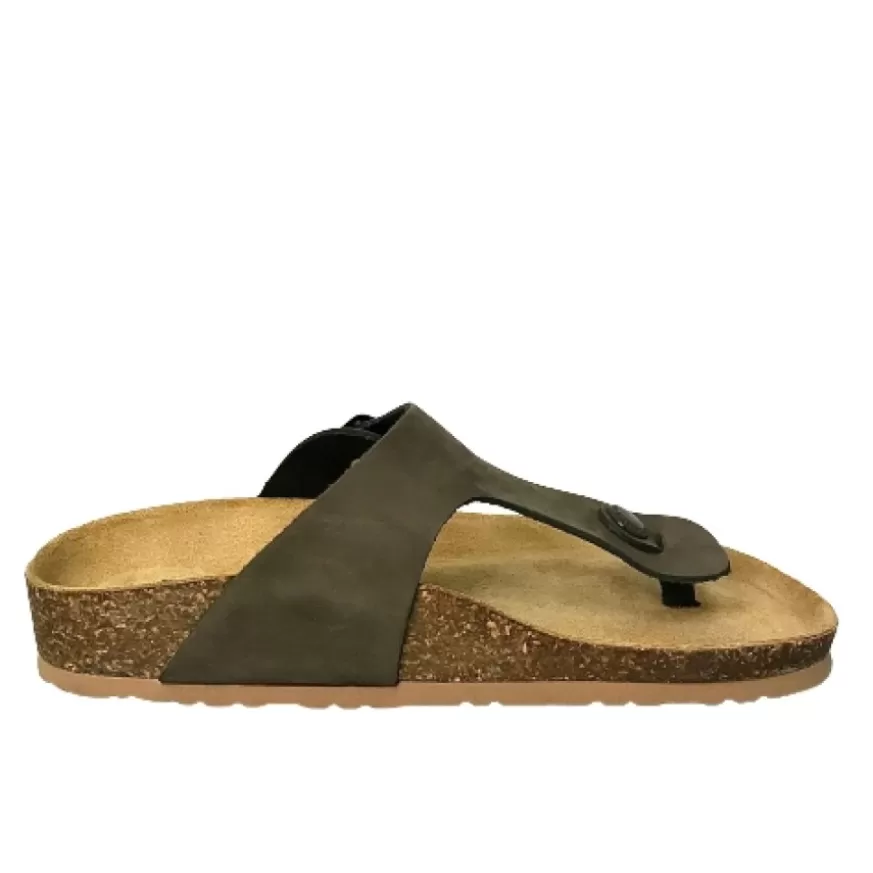 Donna CAMARRI CALZATURE Scarpe Donna | Ciabatta Infradito In Pelle Bionatura Testa Di Moro