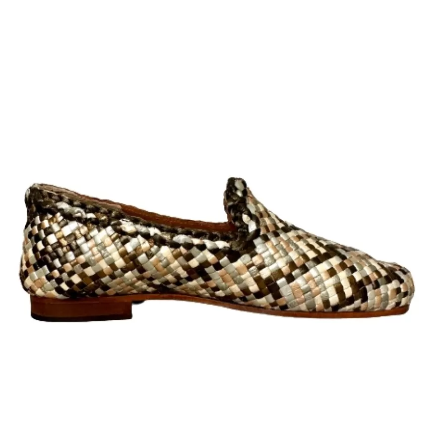 Donna CAMARRI CALZATURE Scarpe Donna | Mocassino Artigianale In Pelle Intrecciata