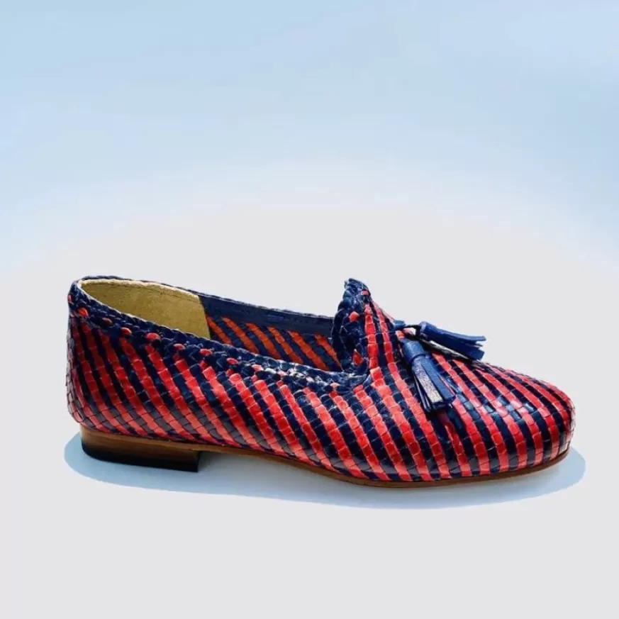 Donna CAMARRI CALZATURE Scarpe Donna | Mocassino Artigianale In Pelle Intrecciata