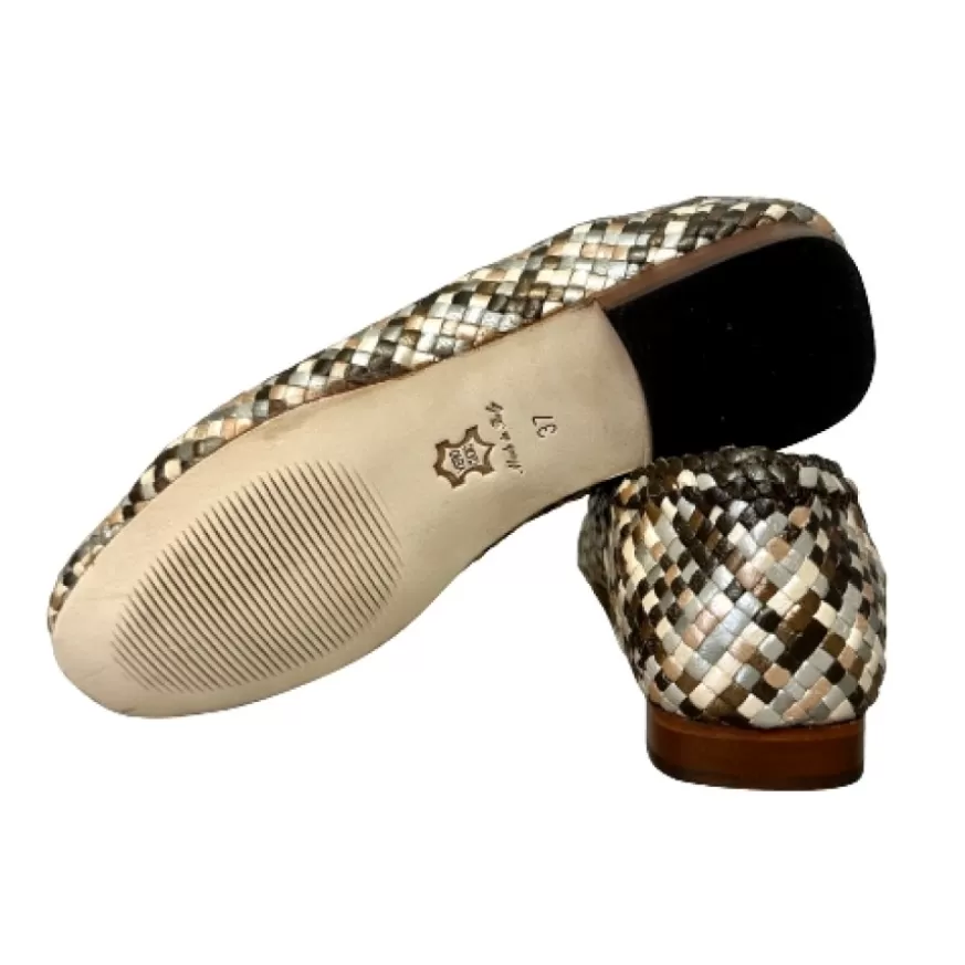 Donna CAMARRI CALZATURE Scarpe Donna | Mocassino Artigianale In Pelle Intrecciata