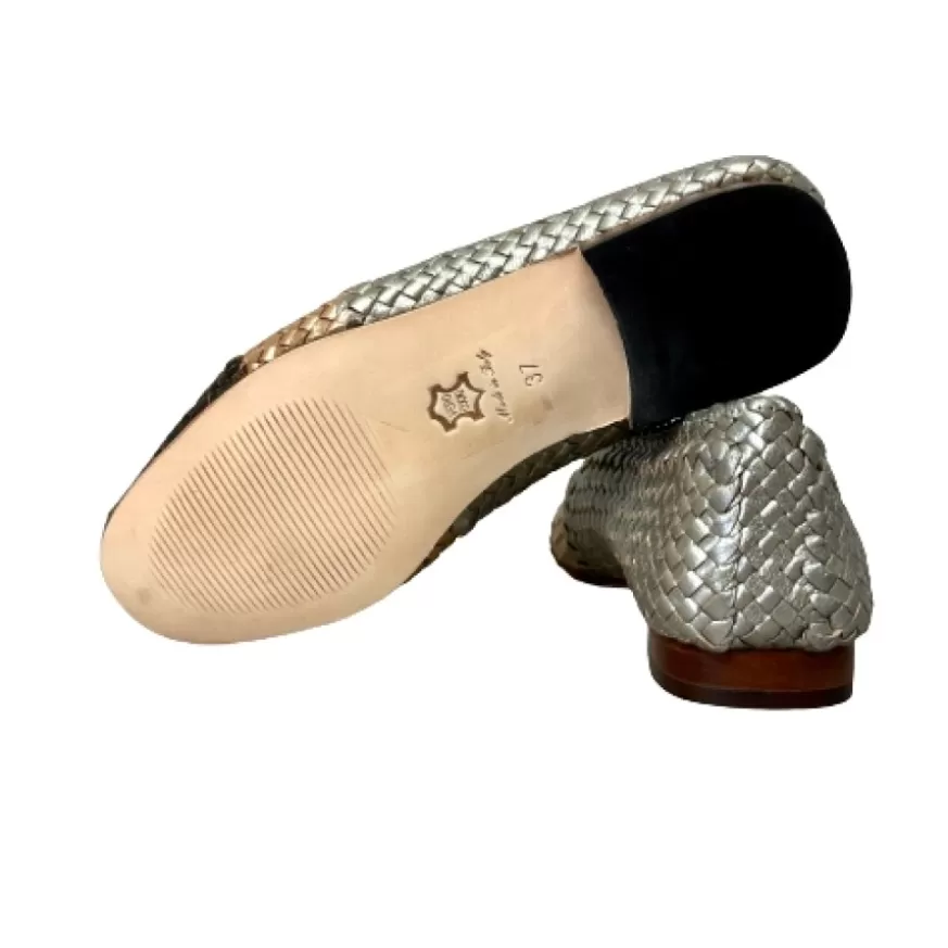 Donna CAMARRI CALZATURE Scarpe Donna | Mocassino Artigianale In Pelle Intrecciata