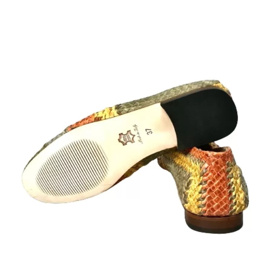 Donna CAMARRI CALZATURE Scarpe Donna | Mocassino Artigianale In Pelle Intrecciata