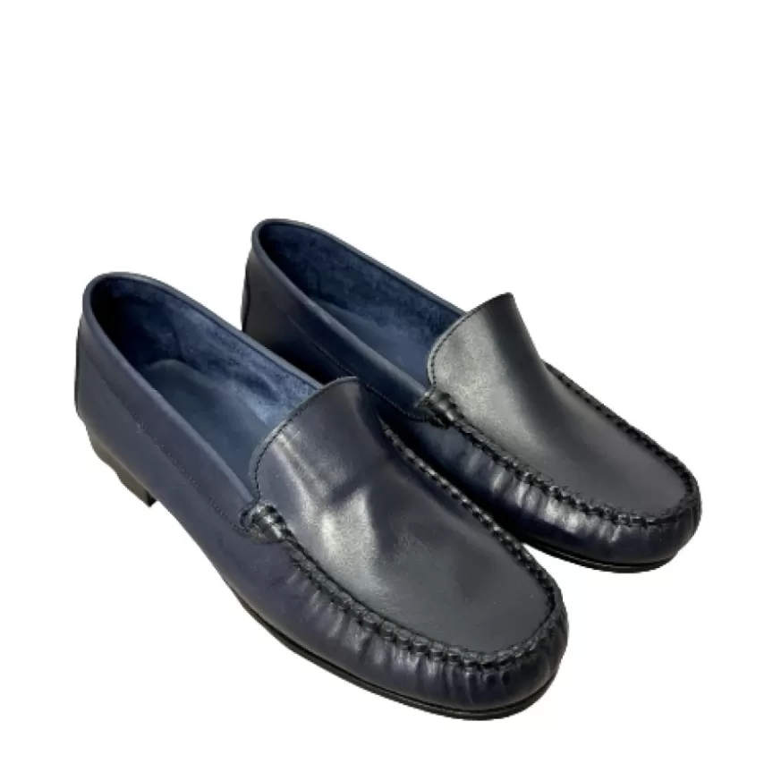 Donna CAMARRI CALZATURE Scarpe Donna | Mocassino Artigianale Sfoderato Blu