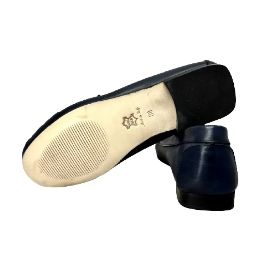Donna CAMARRI CALZATURE Scarpe Donna | Mocassino Artigianale Sfoderato Blu