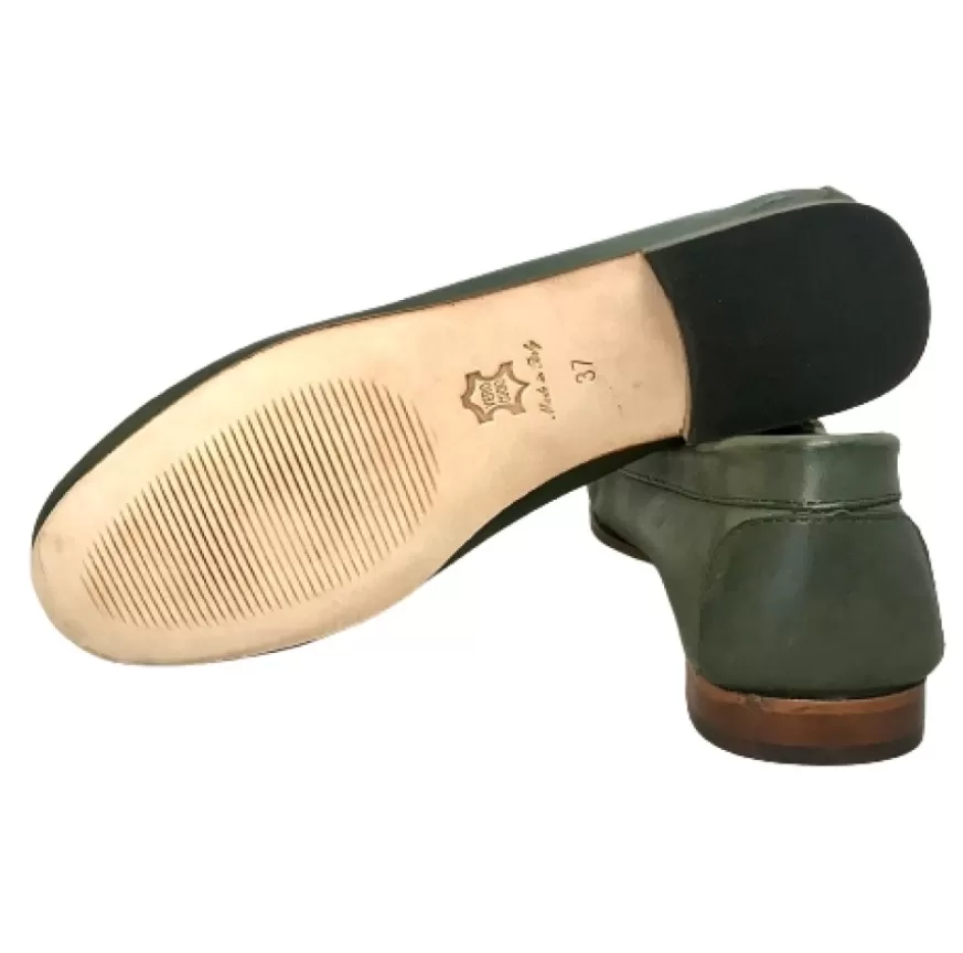 Donna CAMARRI CALZATURE Scarpe Donna | Mocassino Artigianale Verde