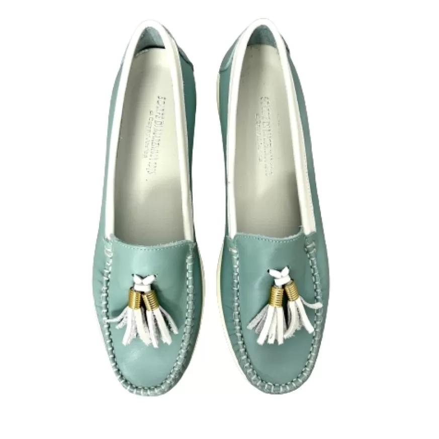 Donna CAMARRI CALZATURE Scarpe Donna | Mocassino Celeste Con Nappine
