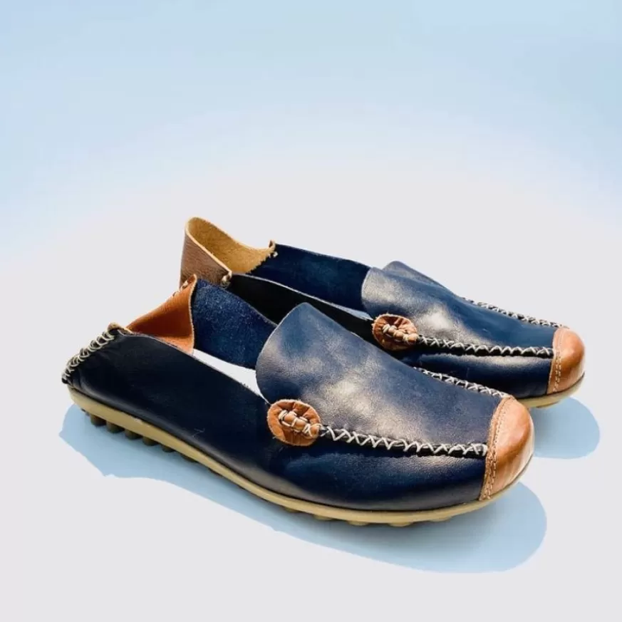 Donna CAMARRI CALZATURE Scarpe Donna | Mocassino In Pelle Blu