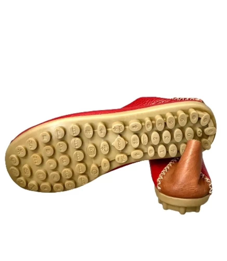 Donna CAMARRI CALZATURE Scarpe Donna | Mocassino In Pelle Rossa
