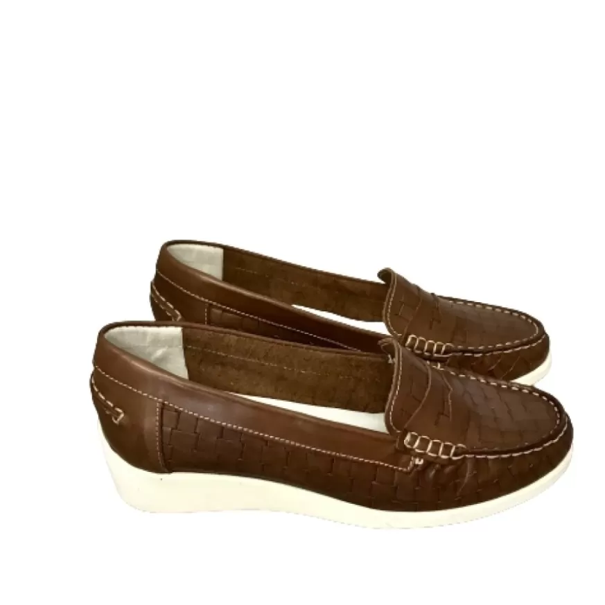 Donna CAMARRI CALZATURE Scarpe Donna | Mocassino Marrone Intrecciato