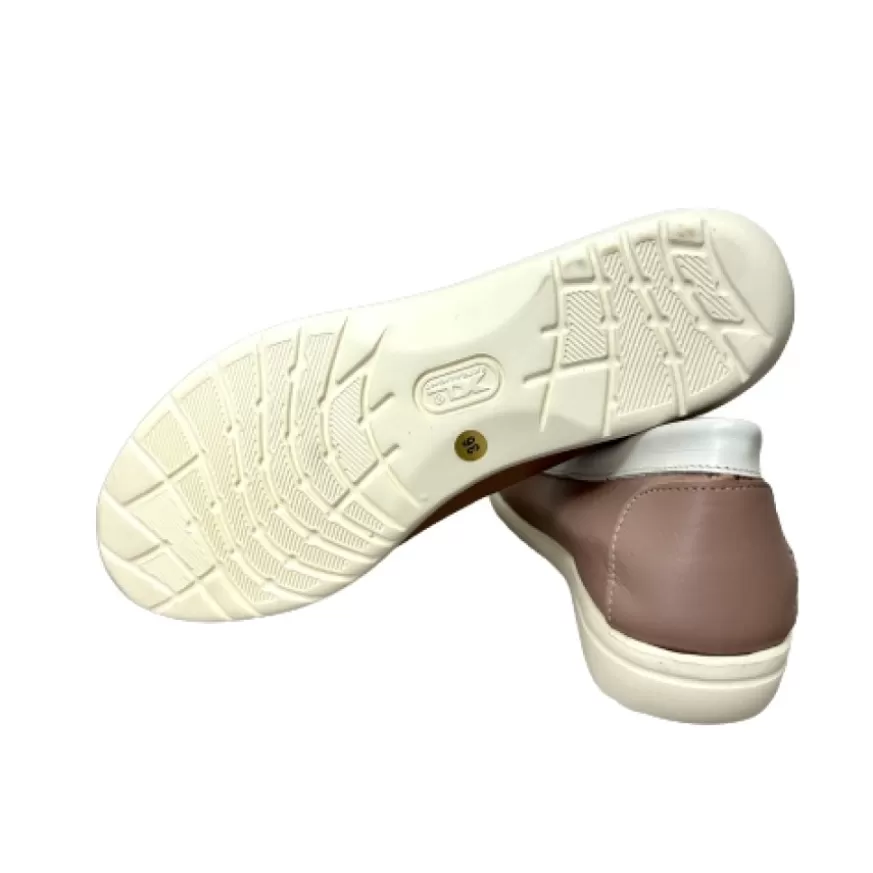 Donna CAMARRI CALZATURE Scarpe Donna | Mocassino Rosa Nude Con Nappine