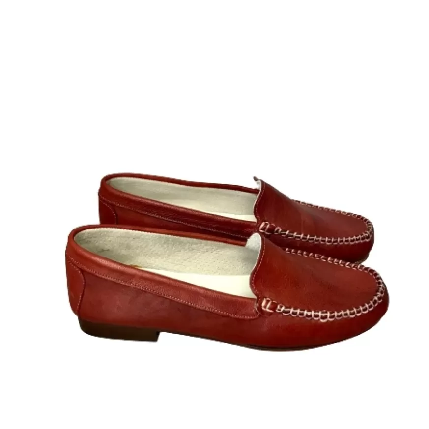 Donna CAMARRI CALZATURE Scarpe Donna | Mocassino Stropicciato Rosso