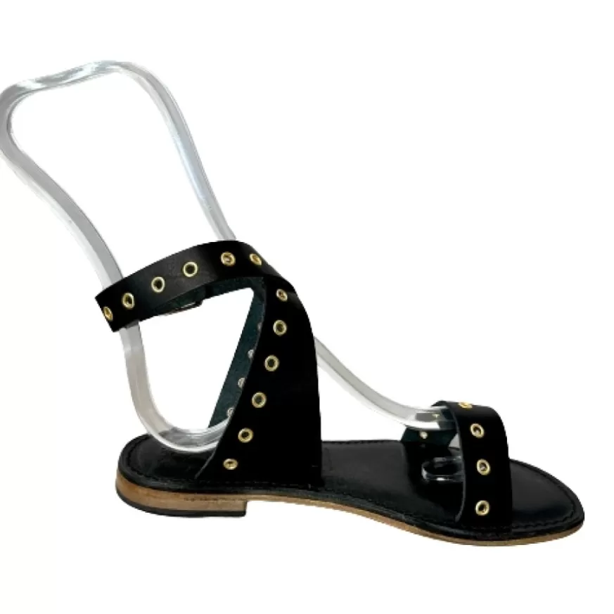 Donna CAMARRI CALZATURE Scarpe Donna | Sandalo Allacciato Alla Caviglia Nero