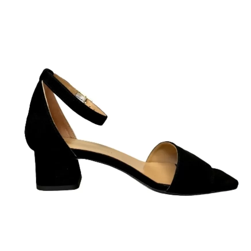Donna CAMARRI CALZATURE Scarpe Donna | Sandalo Artigianale In Camoscio Nero