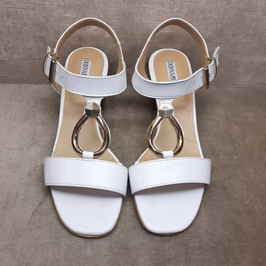 Donna CAMARRI CALZATURE Scarpe Donna | Sandalo Bianco Con Tacco