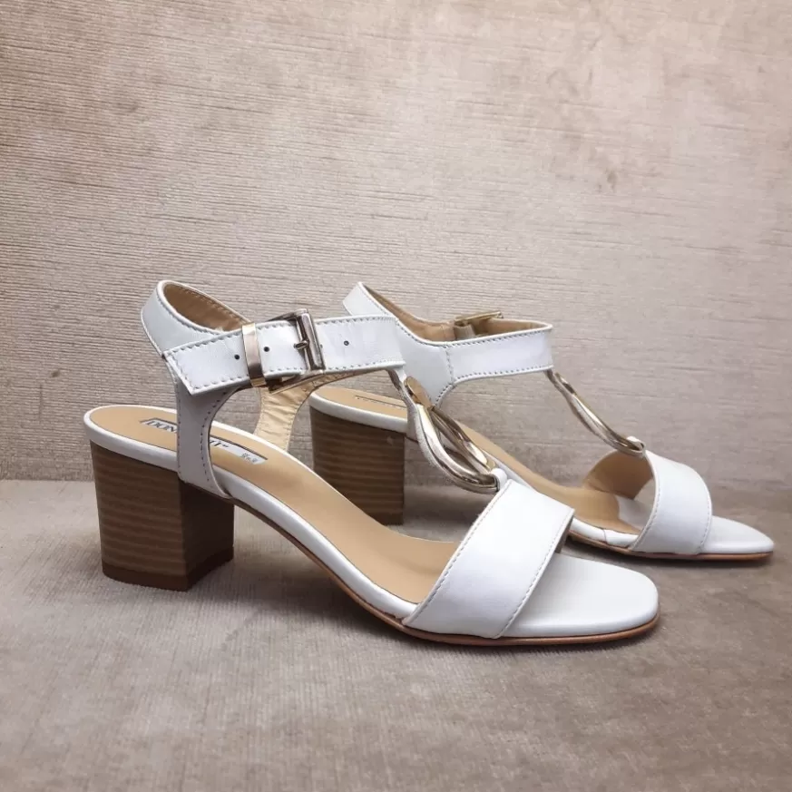 Donna CAMARRI CALZATURE Scarpe Donna | Sandalo Bianco Con Tacco