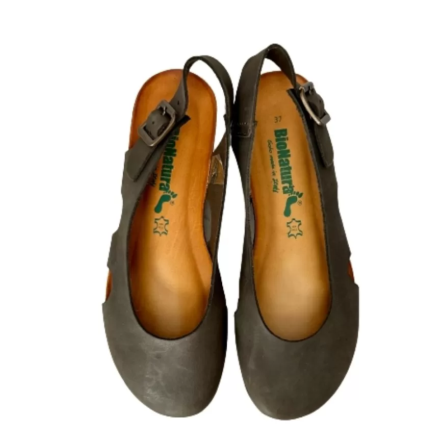 Donna CAMARRI CALZATURE Scarpe Donna | Sandalo Bionatura Chiuso In Punta In Pelle Oleata Testa Di Moro