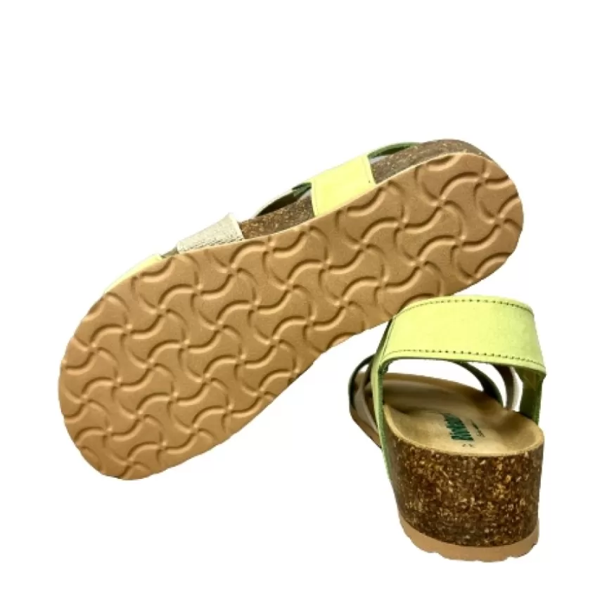 Donna CAMARRI CALZATURE Scarpe Donna | Sandalo Bionatura Con Elastico Lime