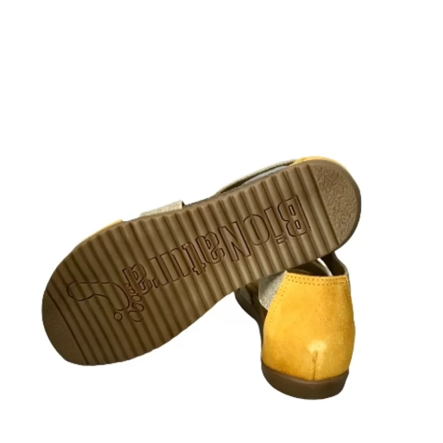 Donna CAMARRI CALZATURE Scarpe Donna | Sandalo Bionatura Con Elastico Ocra