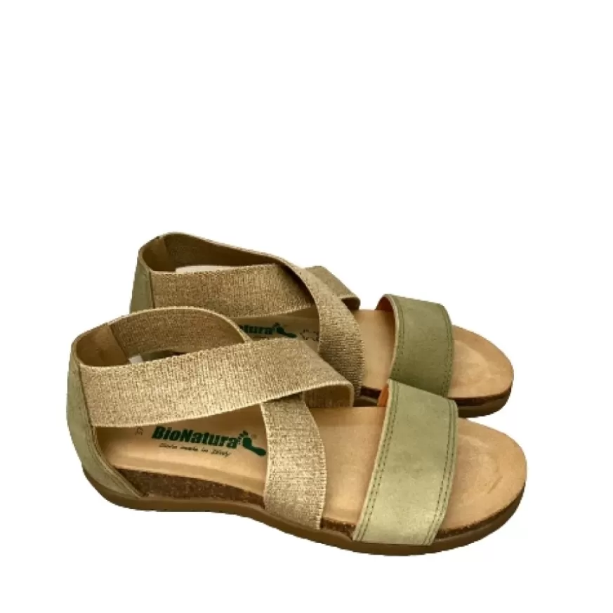 Donna CAMARRI CALZATURE Scarpe Donna | Sandalo Bionatura Con Elastico Salvia