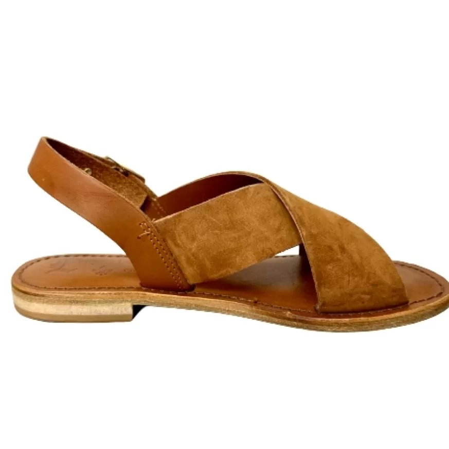 Donna CAMARRI CALZATURE Scarpe Donna | Sandalo In Camoscio Cuoiomod. 9901