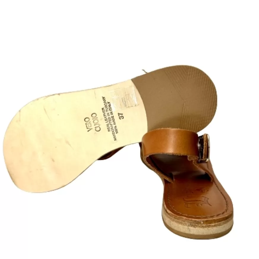 Donna CAMARRI CALZATURE Scarpe Donna | Sandalo In Camoscio Cuoiomod. 9901