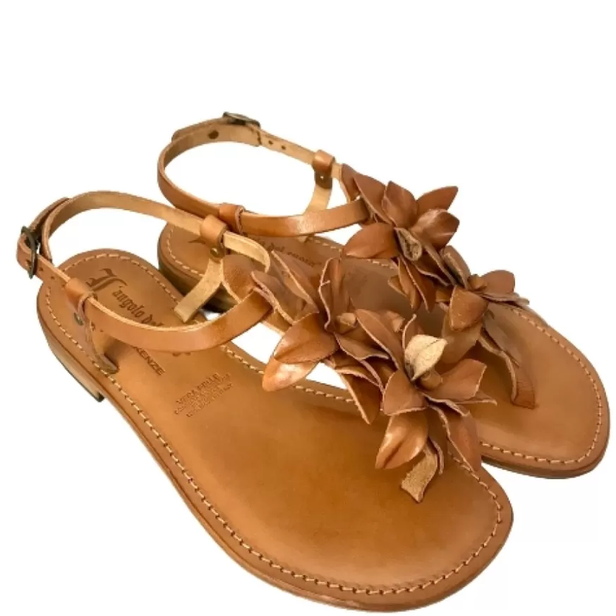Donna CAMARRI CALZATURE Scarpe Donna | Sandalo In Pelle Cuoio Bruciato Mod. Federica