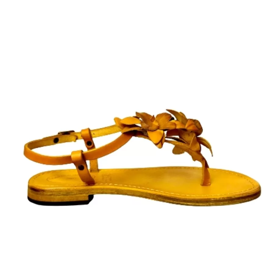 Donna CAMARRI CALZATURE Scarpe Donna | Sandalo In Pelle Ocra Mod. Federica