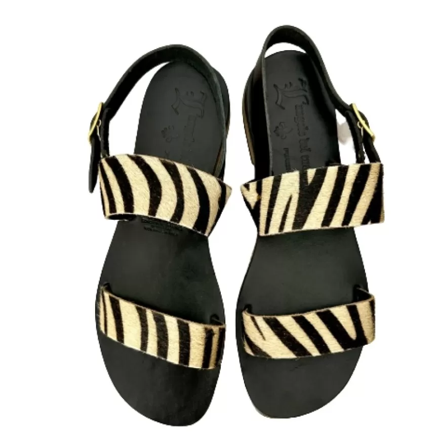 Donna CAMARRI CALZATURE Scarpe Donna | Sandalo Mod. Frate In Cavallino Zebrato