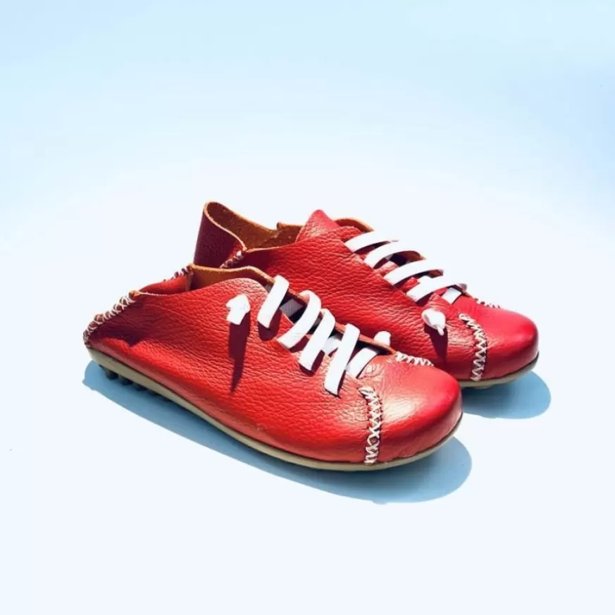 Donna CAMARRI CALZATURE Scarpe Donna | Sneakers Stringata Rossa
