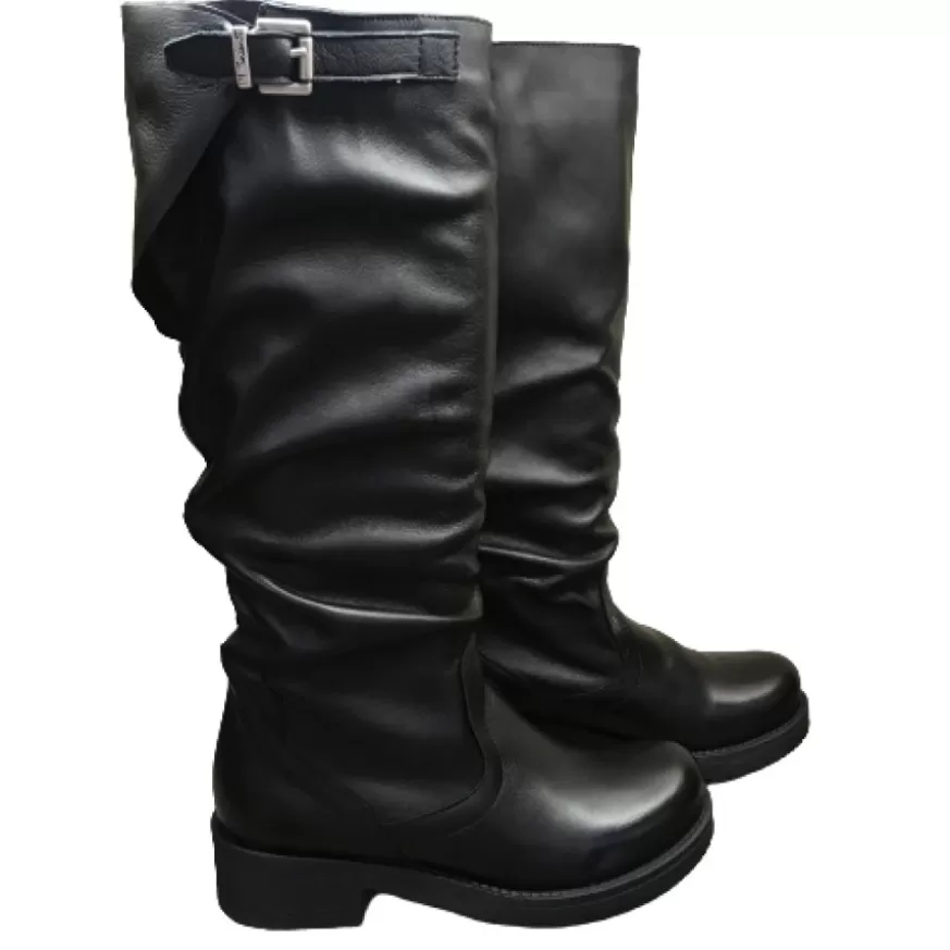 Donna CAMARRI CALZATURE Scarpe Donna | Stivale Artigianale Alto Nero