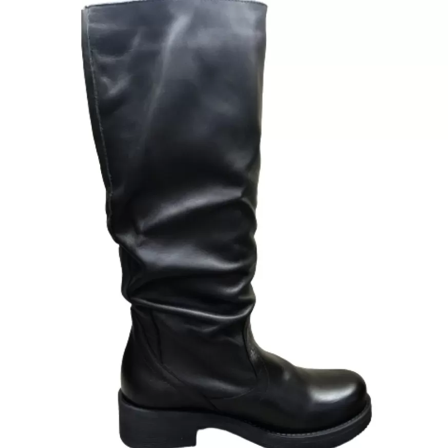 Donna CAMARRI CALZATURE Scarpe Donna | Stivale Artigianale Alto Nero