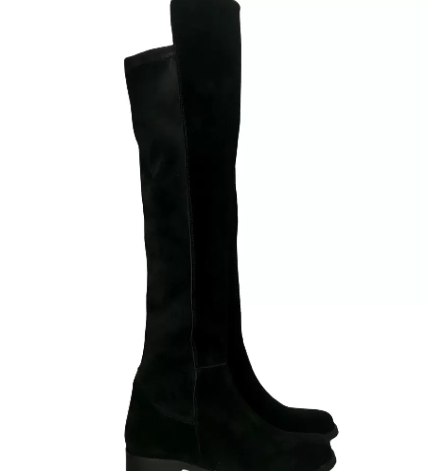 Donna CAMARRI CALZATURE Scarpe Donna | Stivale Artigianale In Camoscio Nero