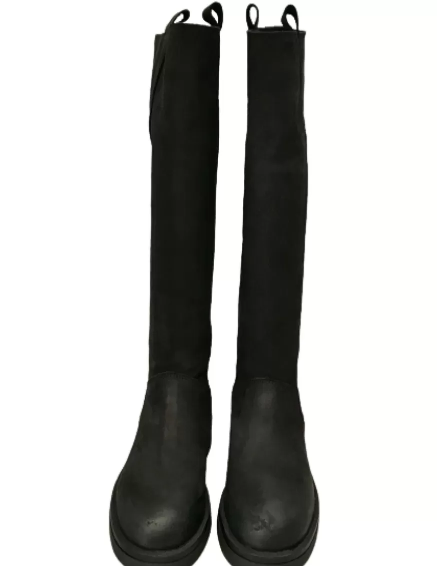 Donna CAMARRI CALZATURE Scarpe Donna | Stivale Artigianale Nero Ingrassato