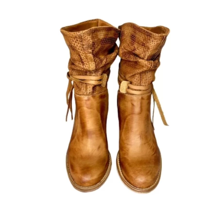 Donna CAMARRI CALZATURE Scarpe Donna | Stivale Artigianale Spazzolato Cuoio