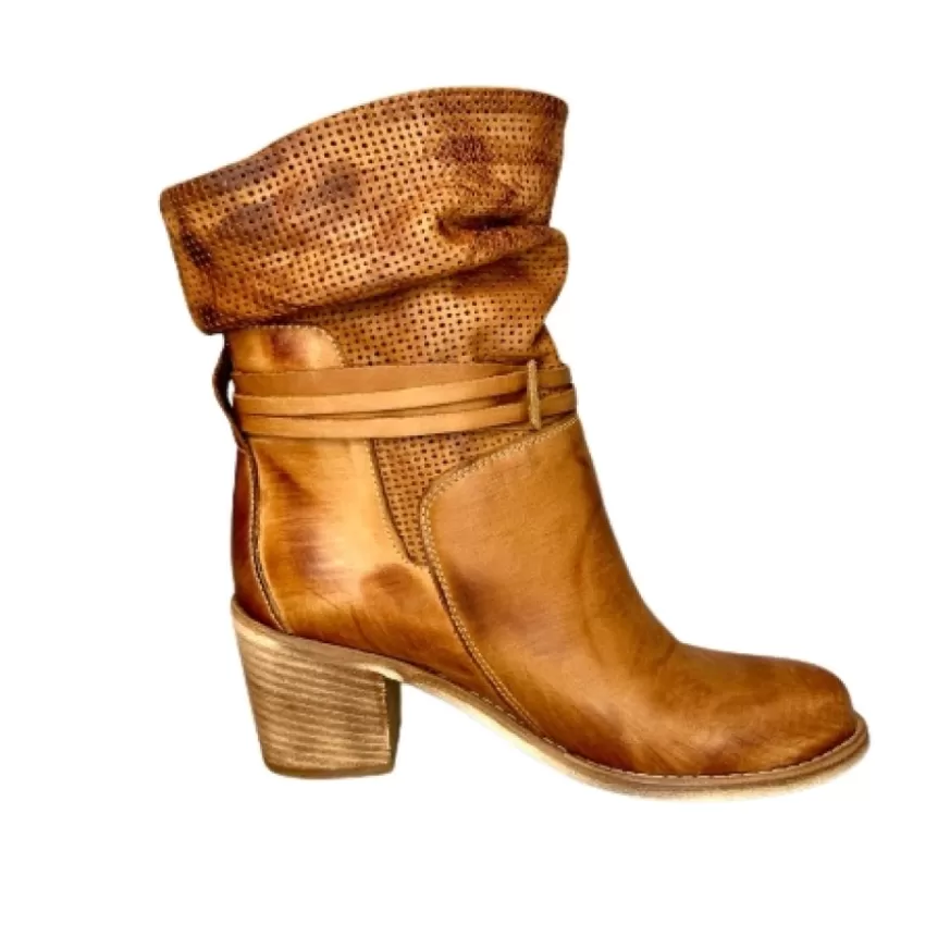 Donna CAMARRI CALZATURE Scarpe Donna | Stivale Artigianale Spazzolato Cuoio